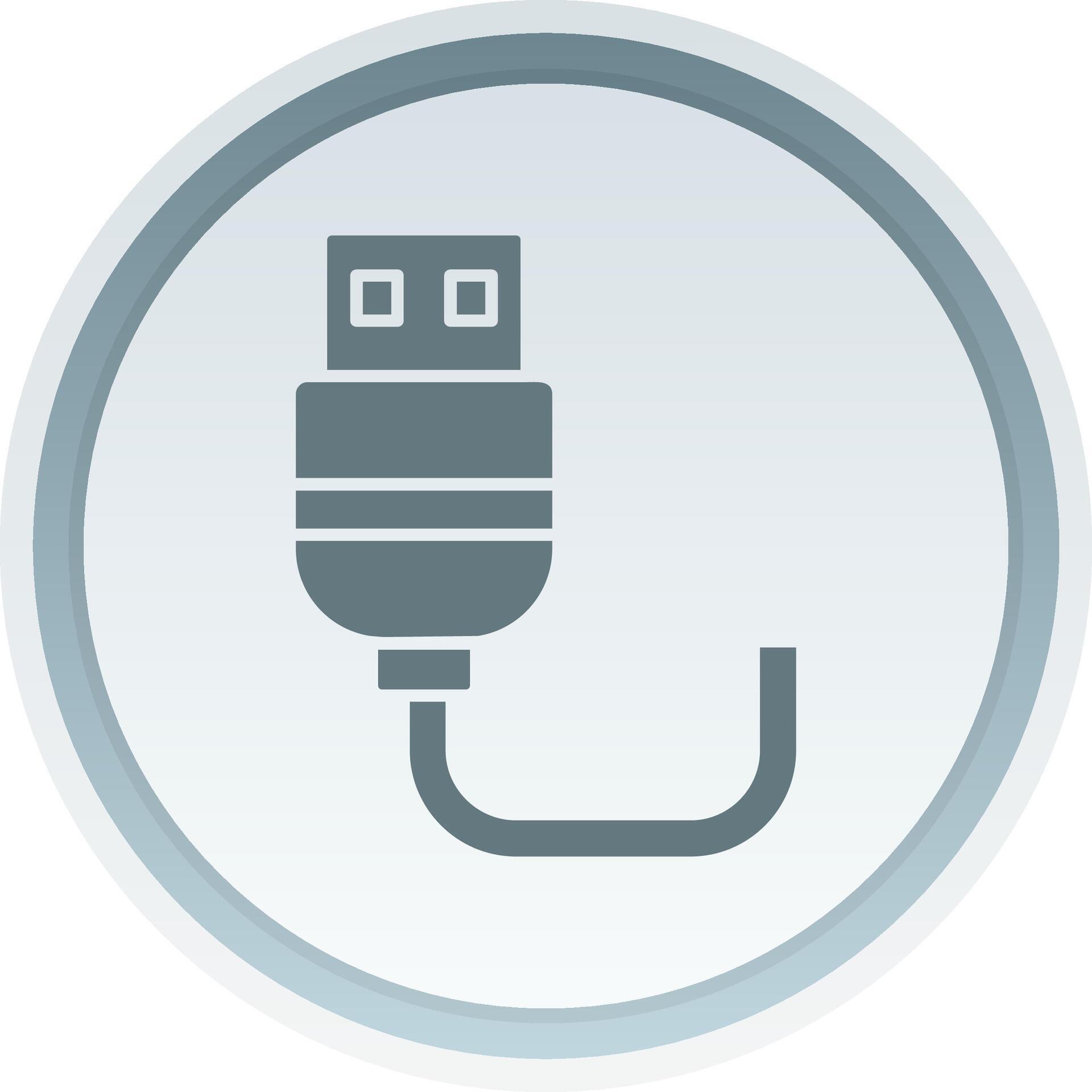 Usb Solid button Icon 38795928 Vector Art at Vecteezy