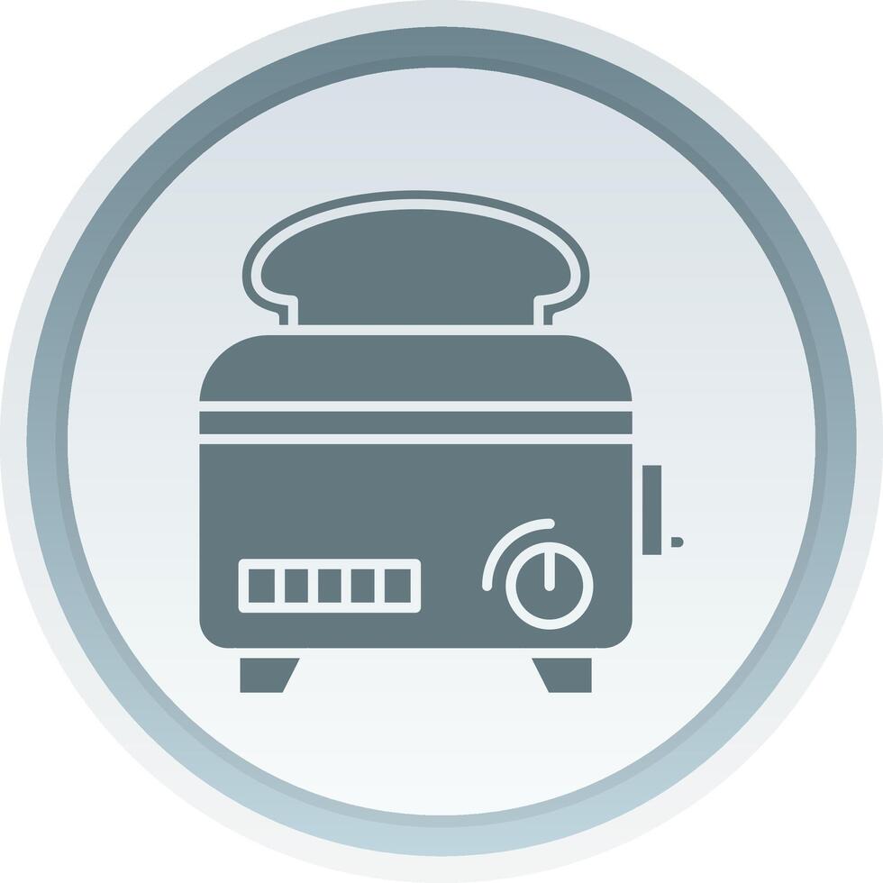 Toaster Solid button Icon vector