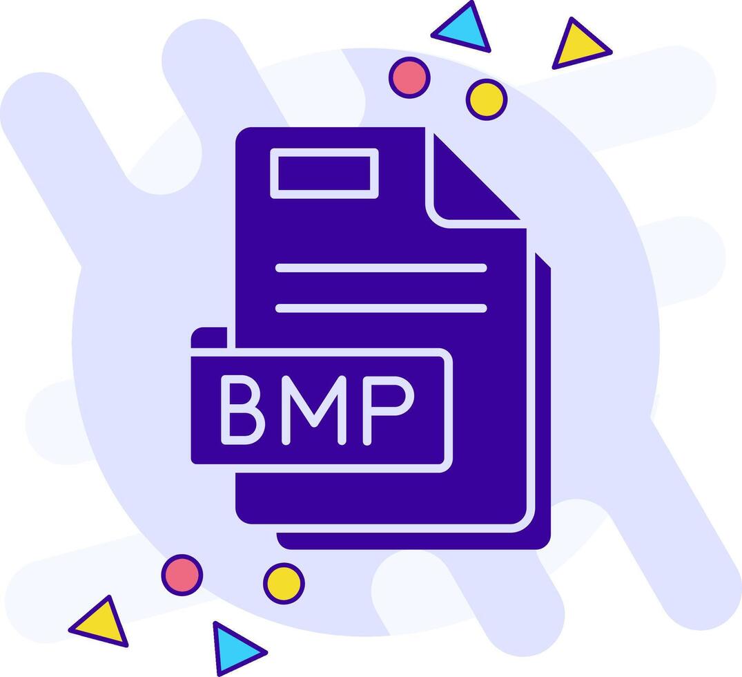 Bmp freestyle solid Icon vector