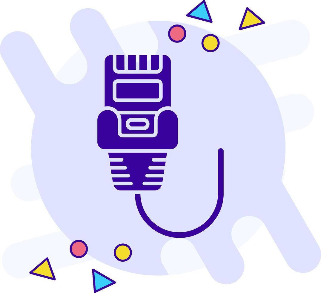 Ethernet freestyle solid Icon vector