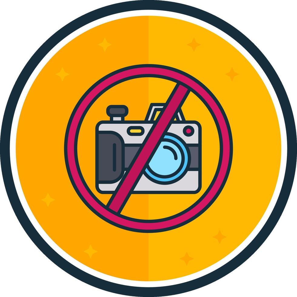 No camera filled verse Icon vector