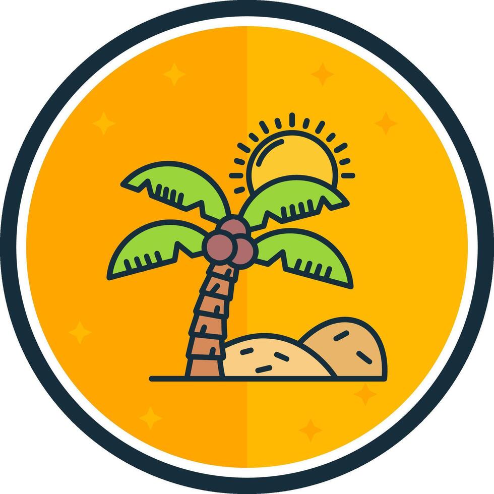 Oasis filled verse Icon vector