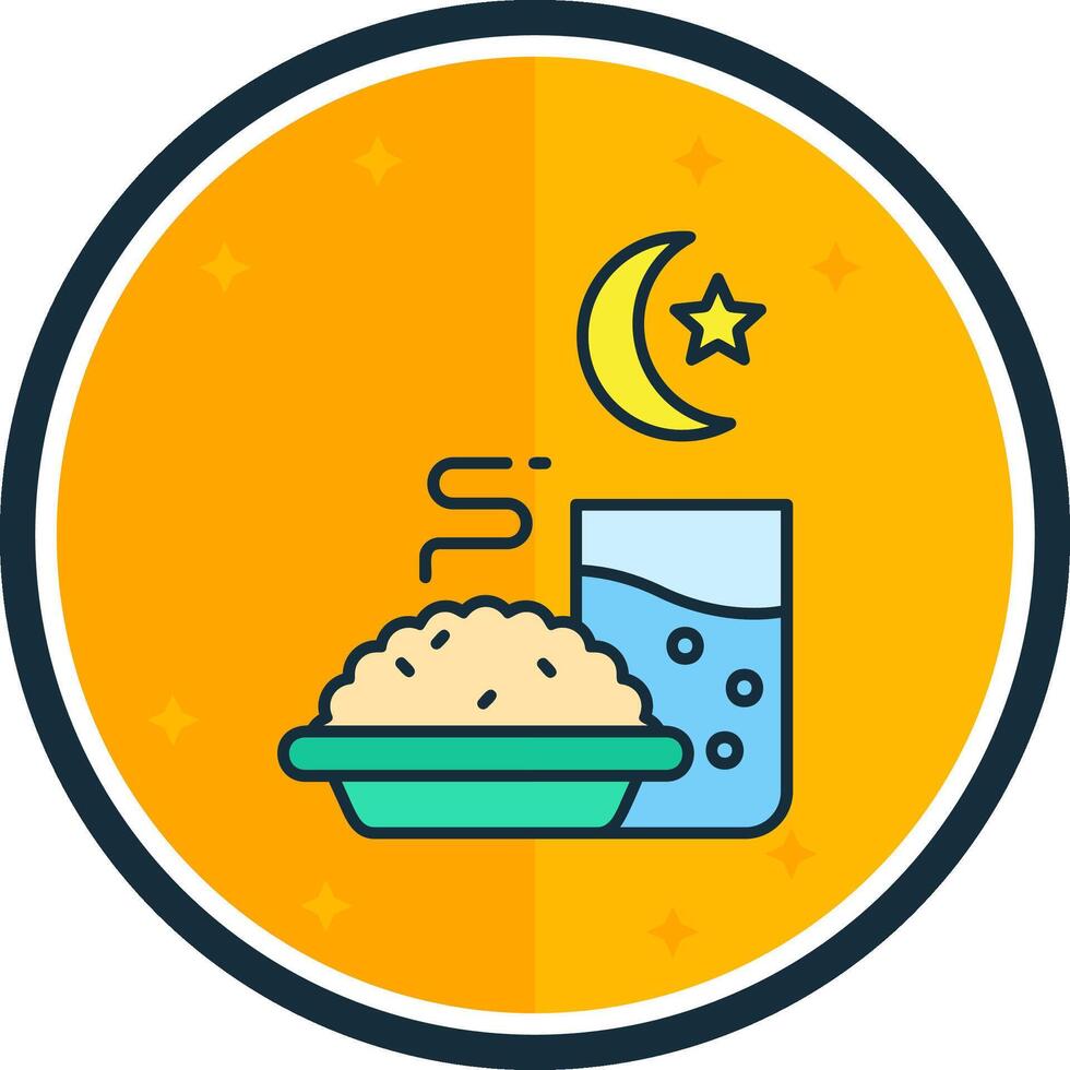 Iftar filled verse Icon vector