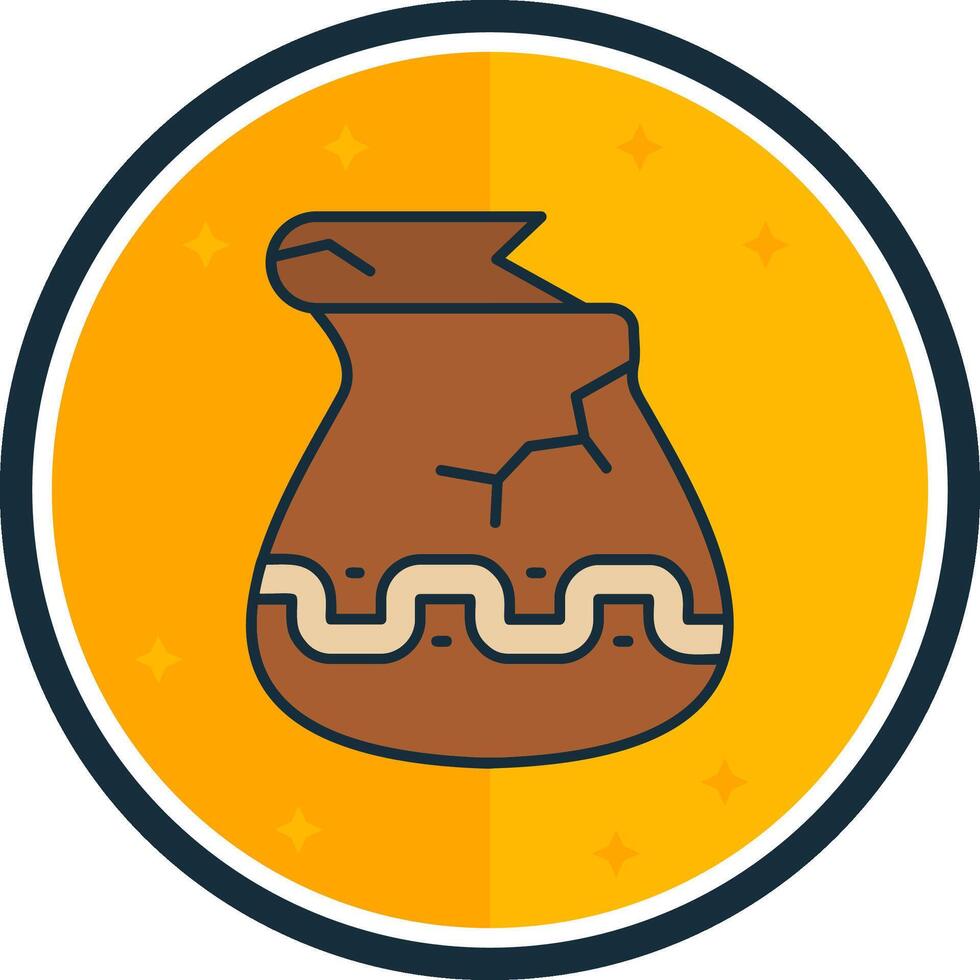 Jar filled verse Icon vector