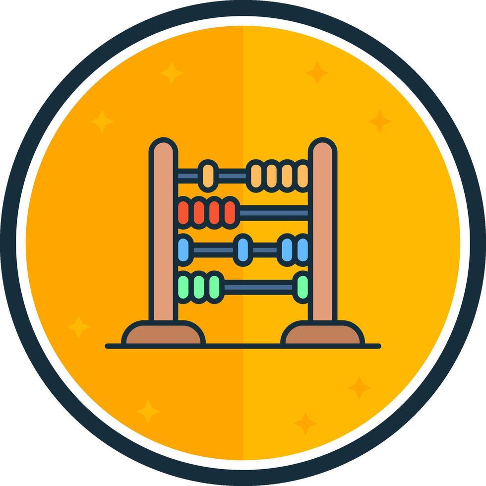 Abacus filled verse Icon vector