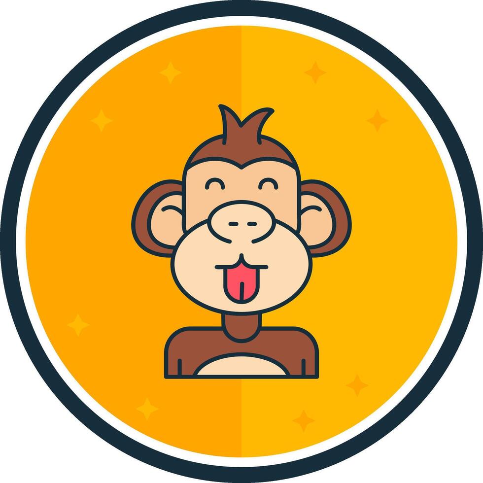 Cute filled verse Icon vector