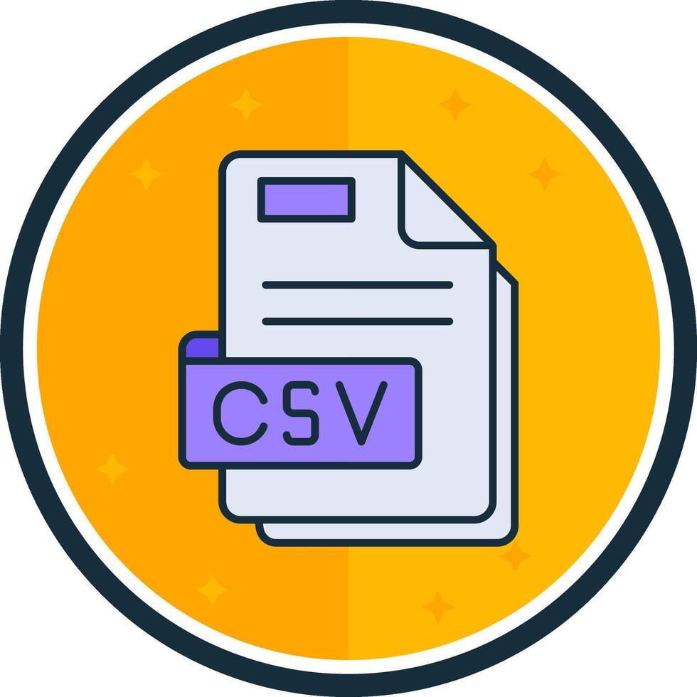 Csv filled verse Icon vector
