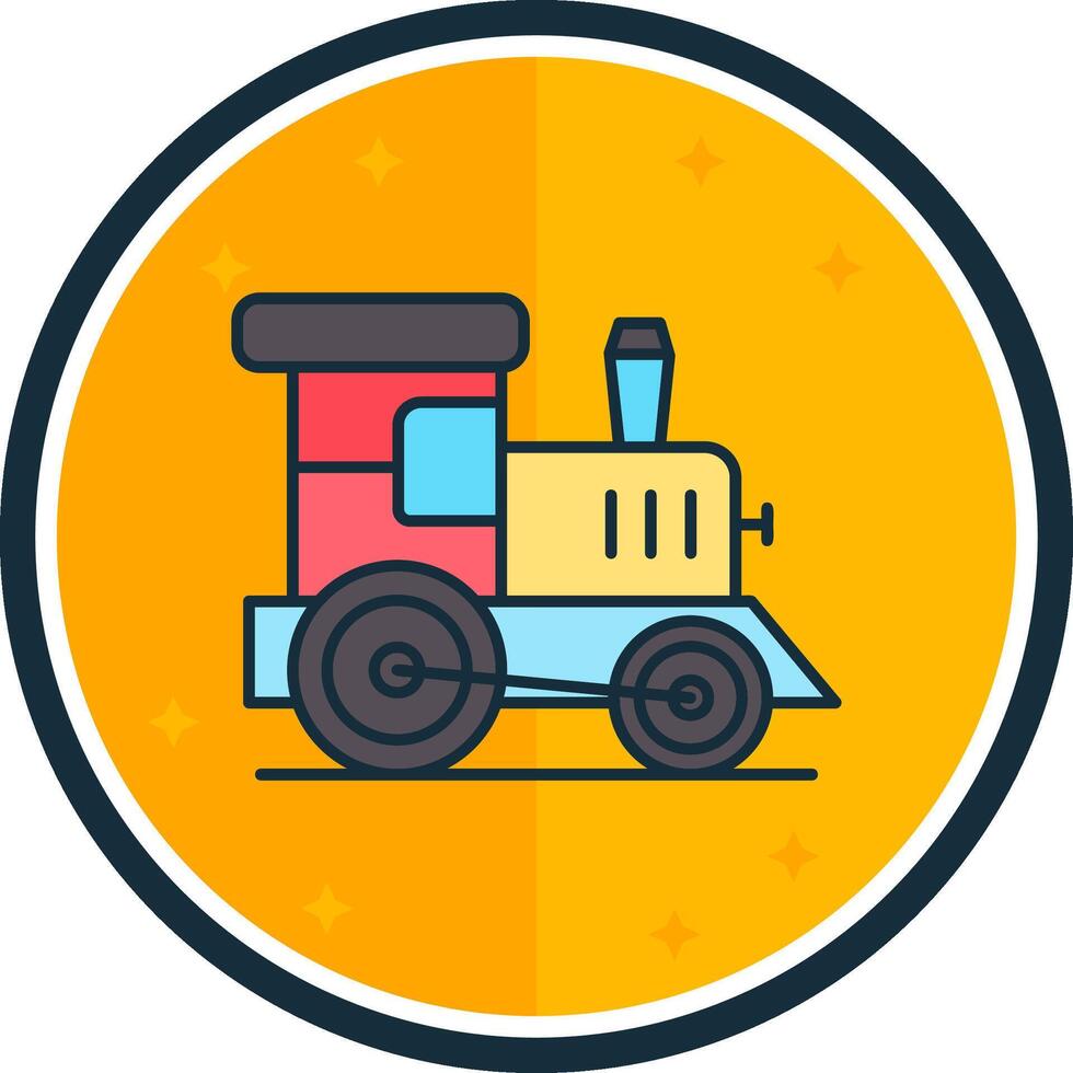 Toy train filled verse Icon vector