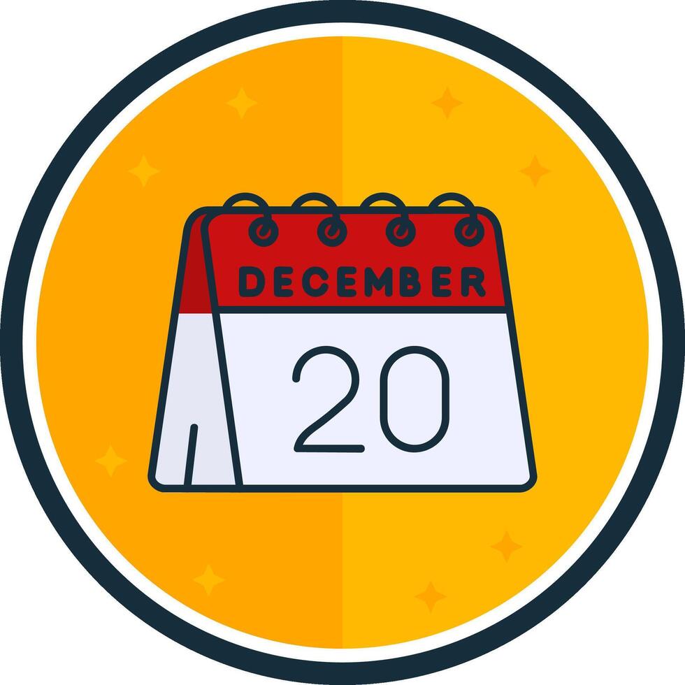 20th of December filled verse Icon vector