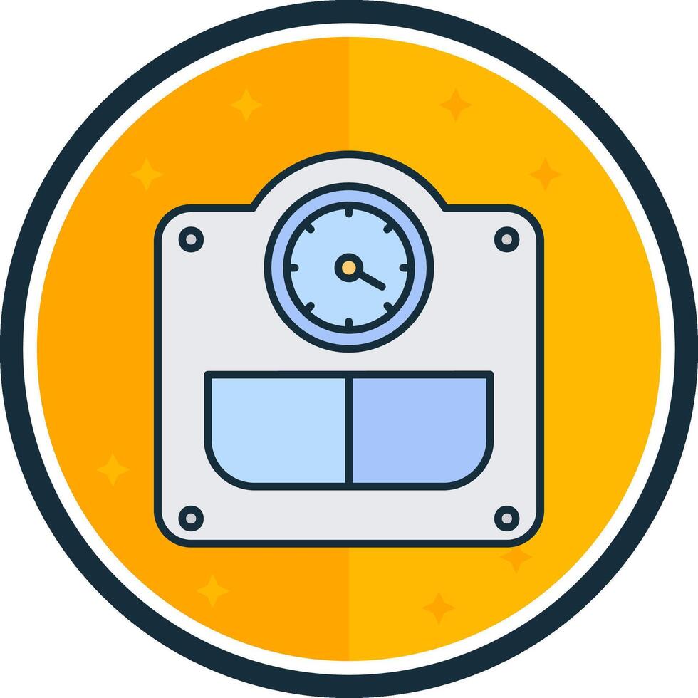 Weight filled verse Icon vector