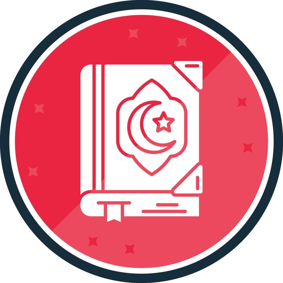 Quran Glyph verse Icon vector