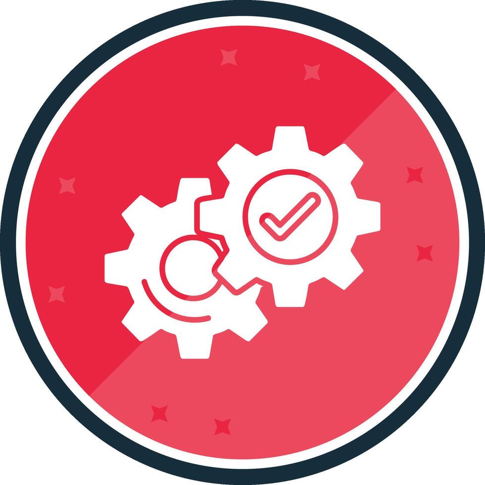 Setting Glyph verse Icon vector