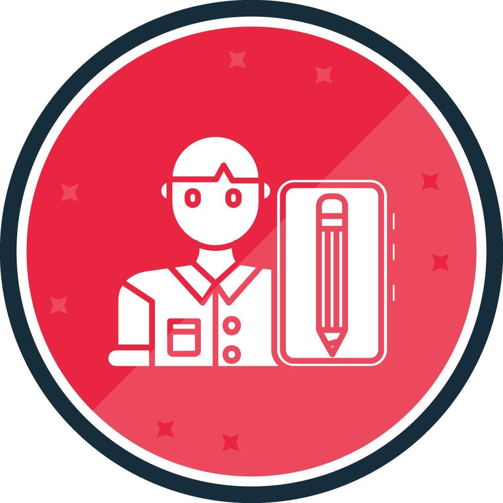 Blogger Glyph verse Icon vector