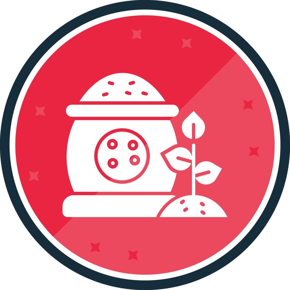 Fertilizer Glyph verse Icon vector