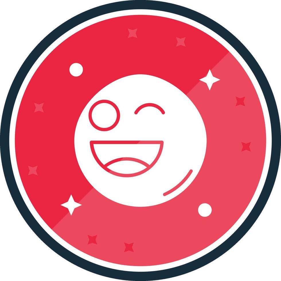 Wink Glyph verse Icon vector