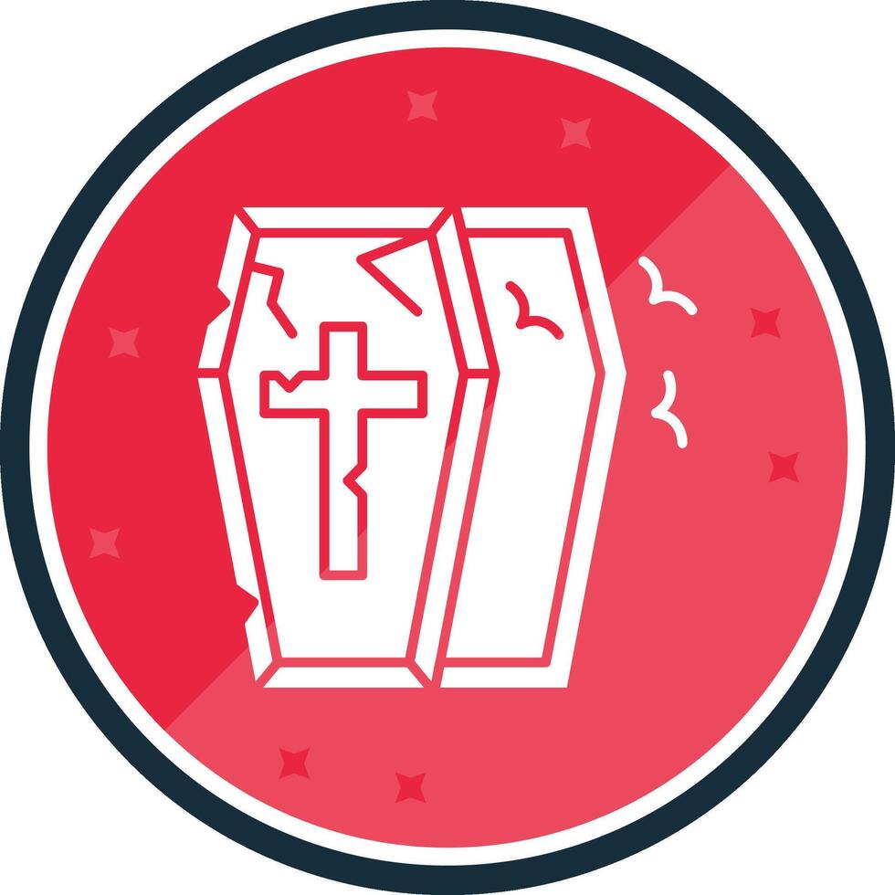 Coffin Glyph verse Icon vector