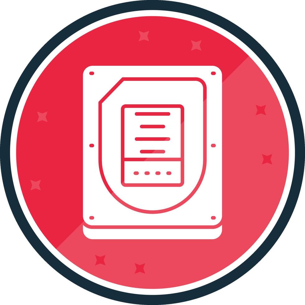 Disk Glyph verse Icon vector