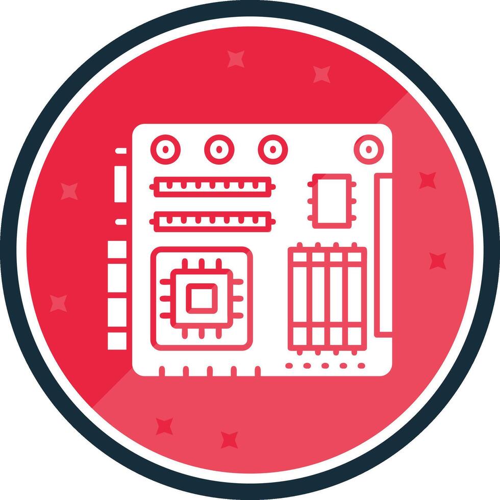 Motherboard Glyph verse Icon vector