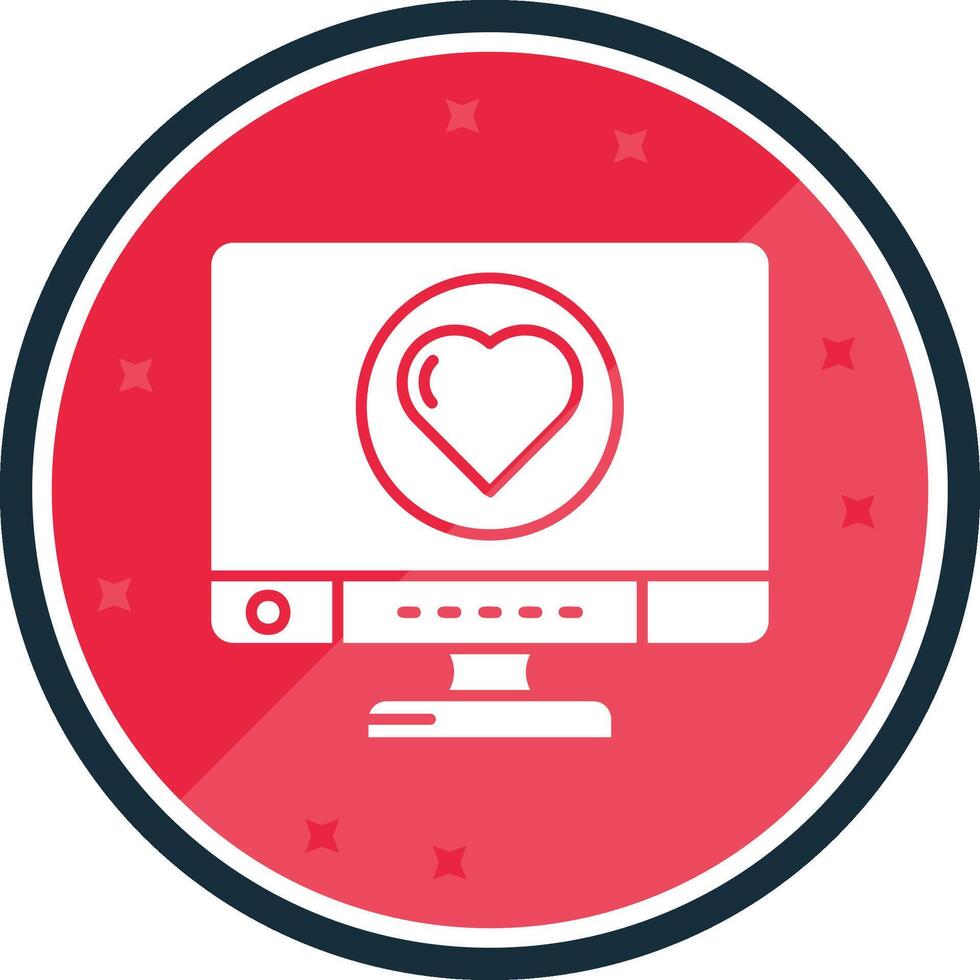 Heart Glyph verse Icon vector