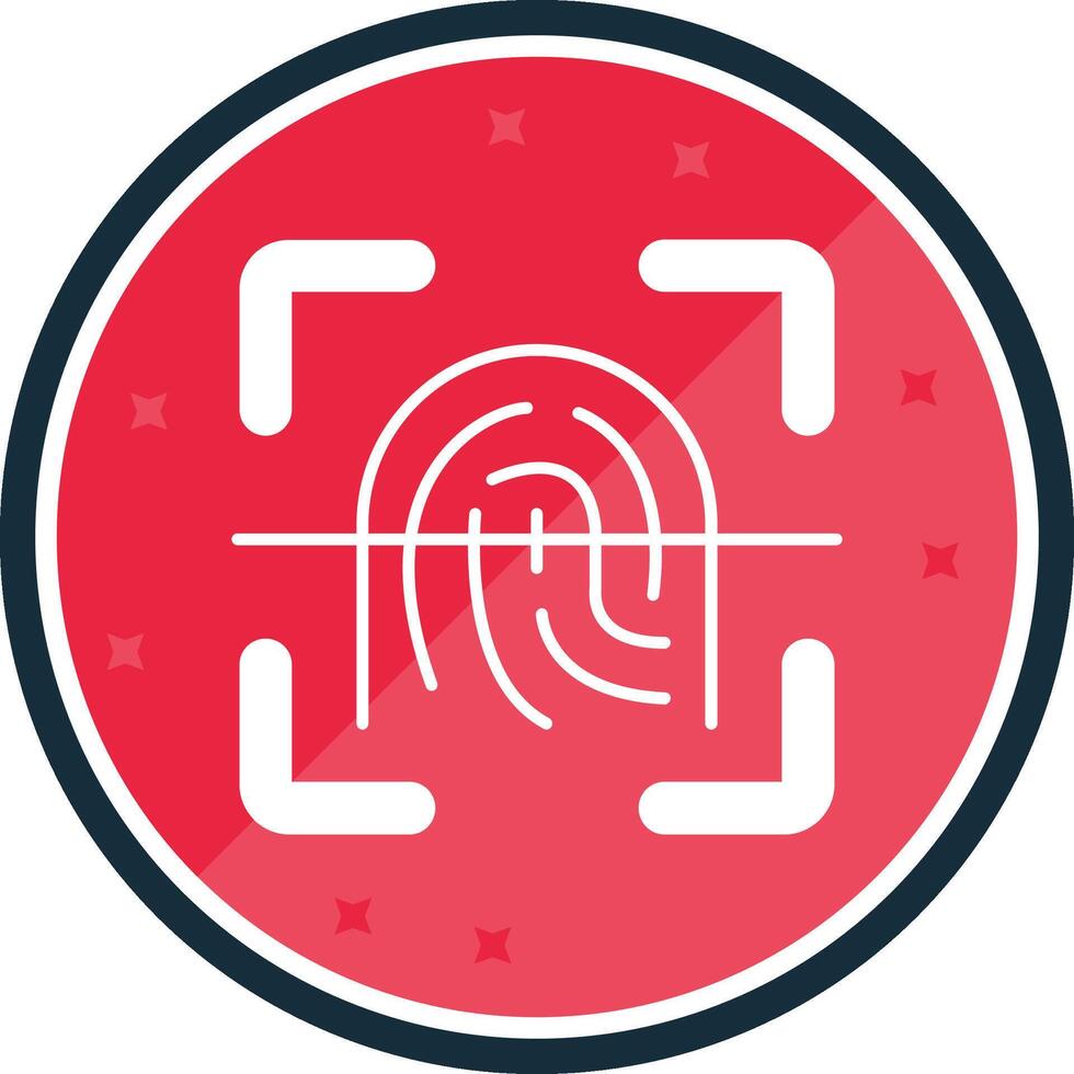 Finger print Glyph verse Icon vector