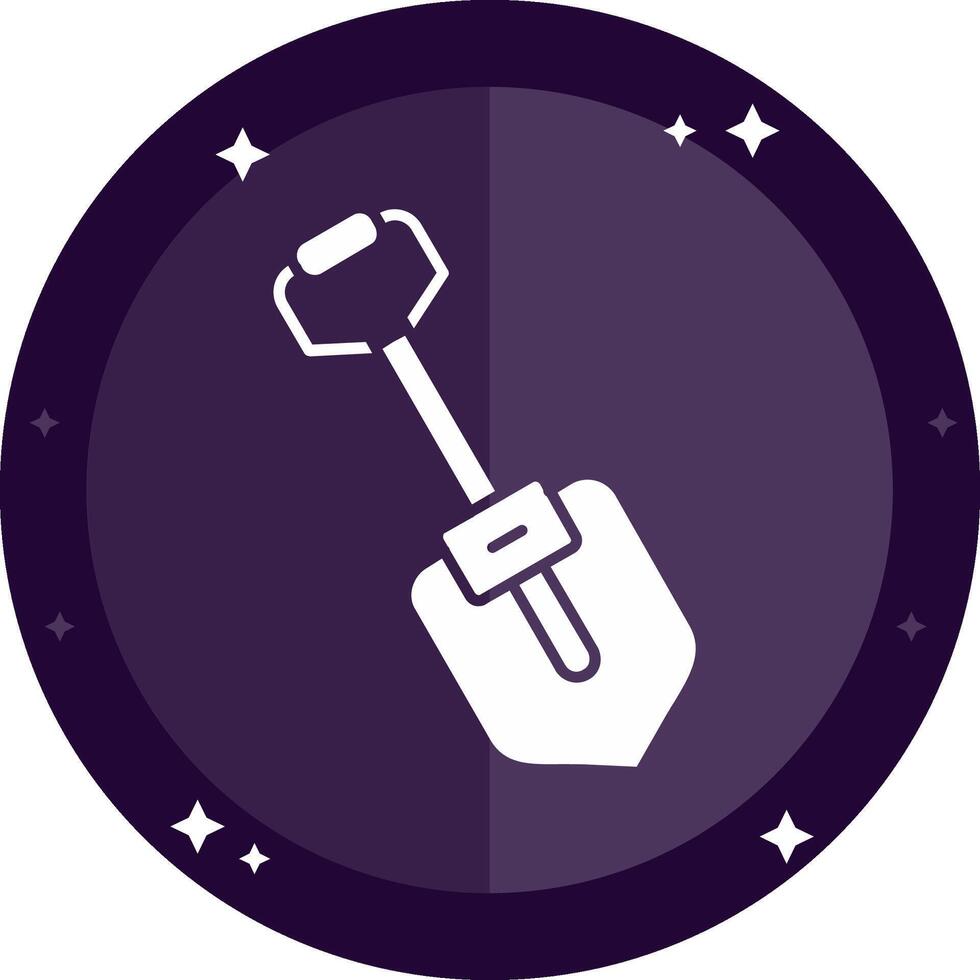 Shovel Solid badges Icon vector