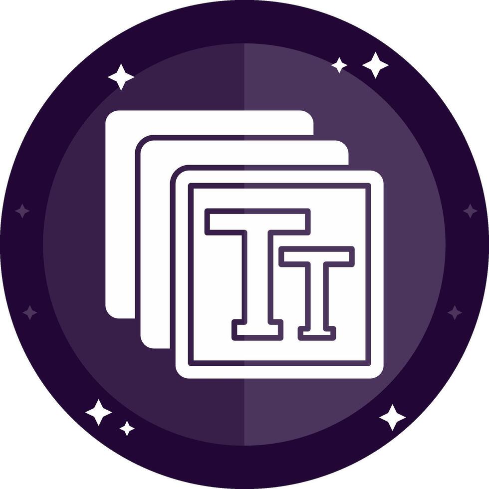 Text Solid badges Icon vector