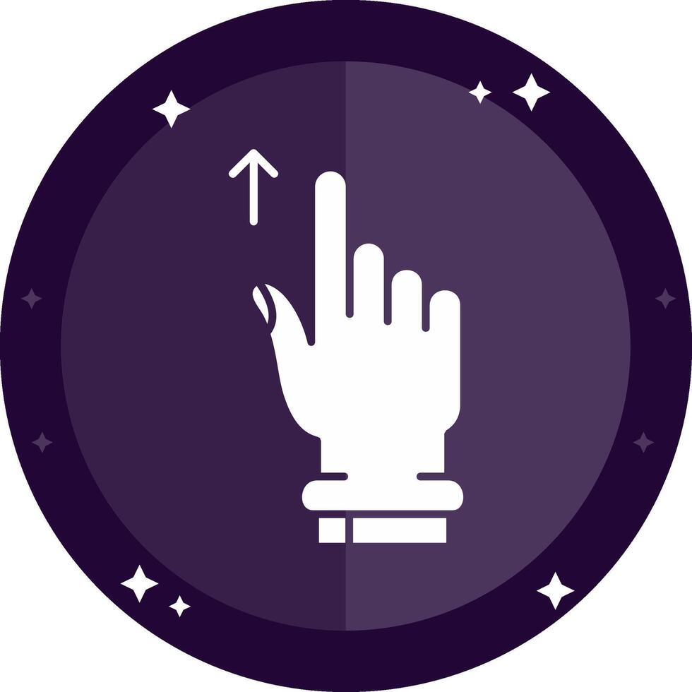 Swipe Up Solid badges Icon vector