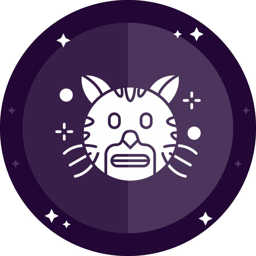 Shocked Solid badges Icon vector