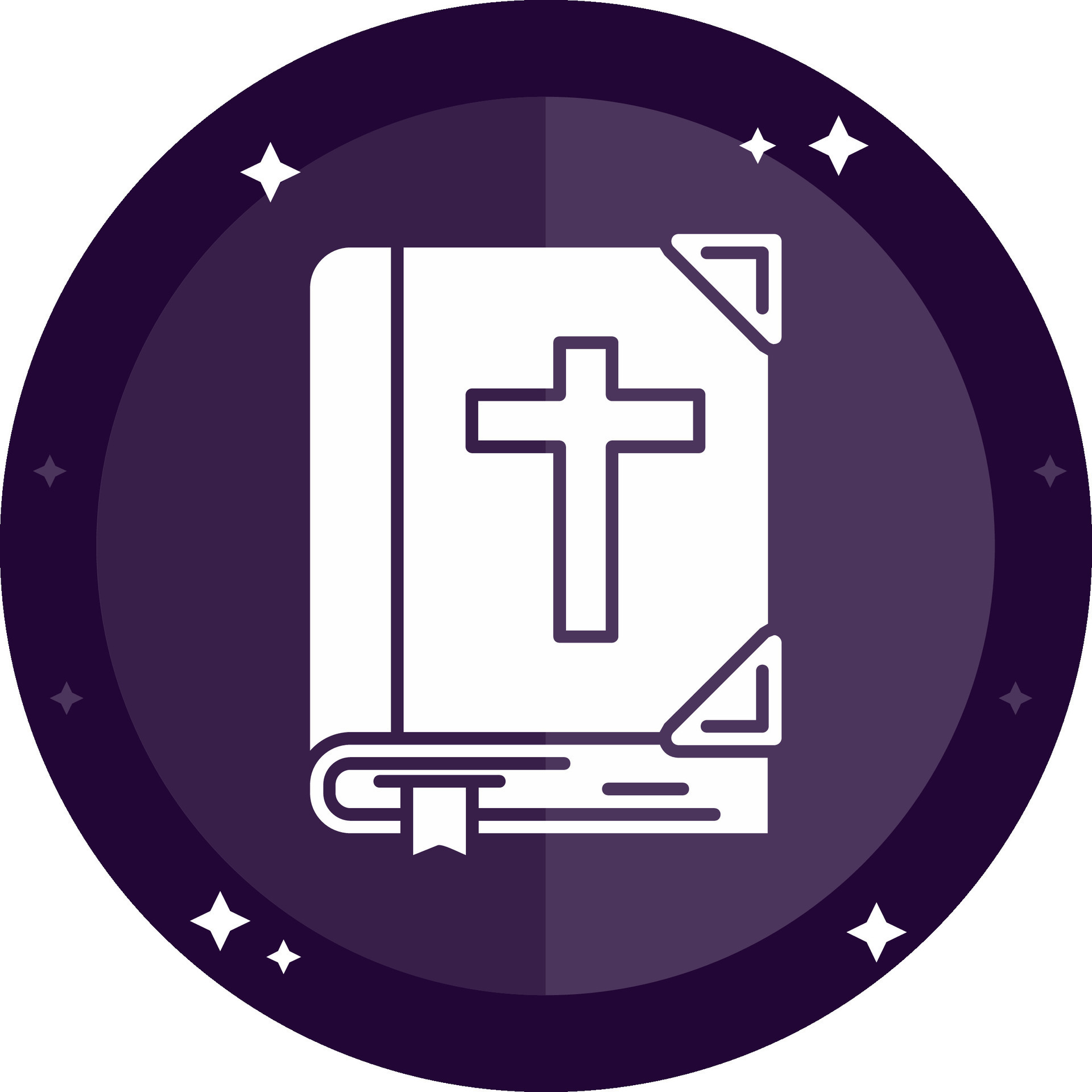 The Badge The Bible And Bigfoot 2019 Bible Solid badges Icon 38797260 Vector Art at Vecteezy