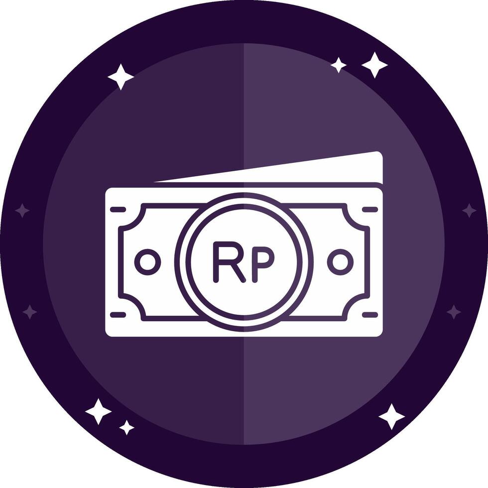 Indonesian rupiah Solid badges Icon vector