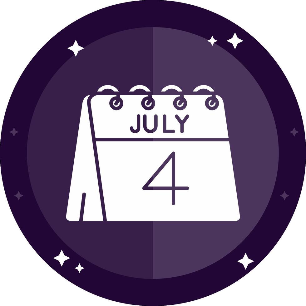 4th of July Solid badges Icon vector