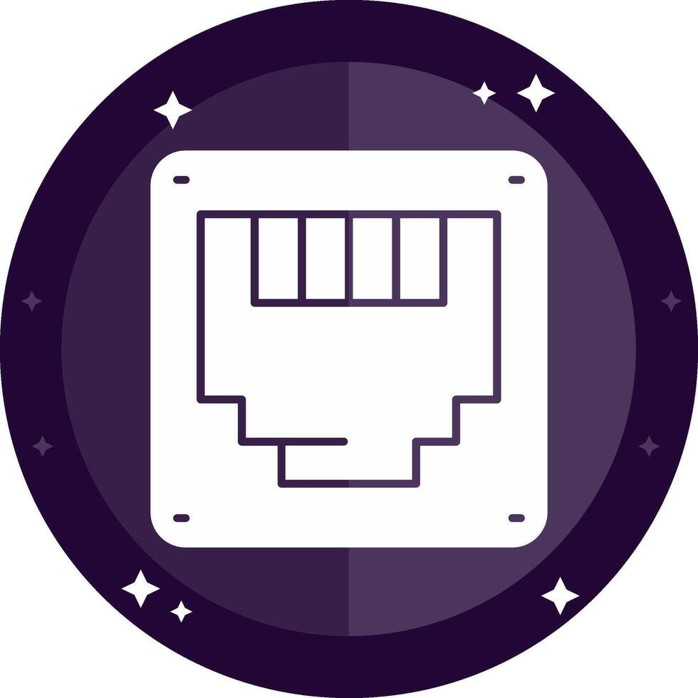 Ethernet Solid badges Icon vector