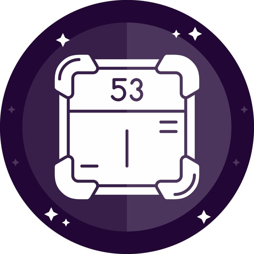 Iodine Solid badges Icon vector