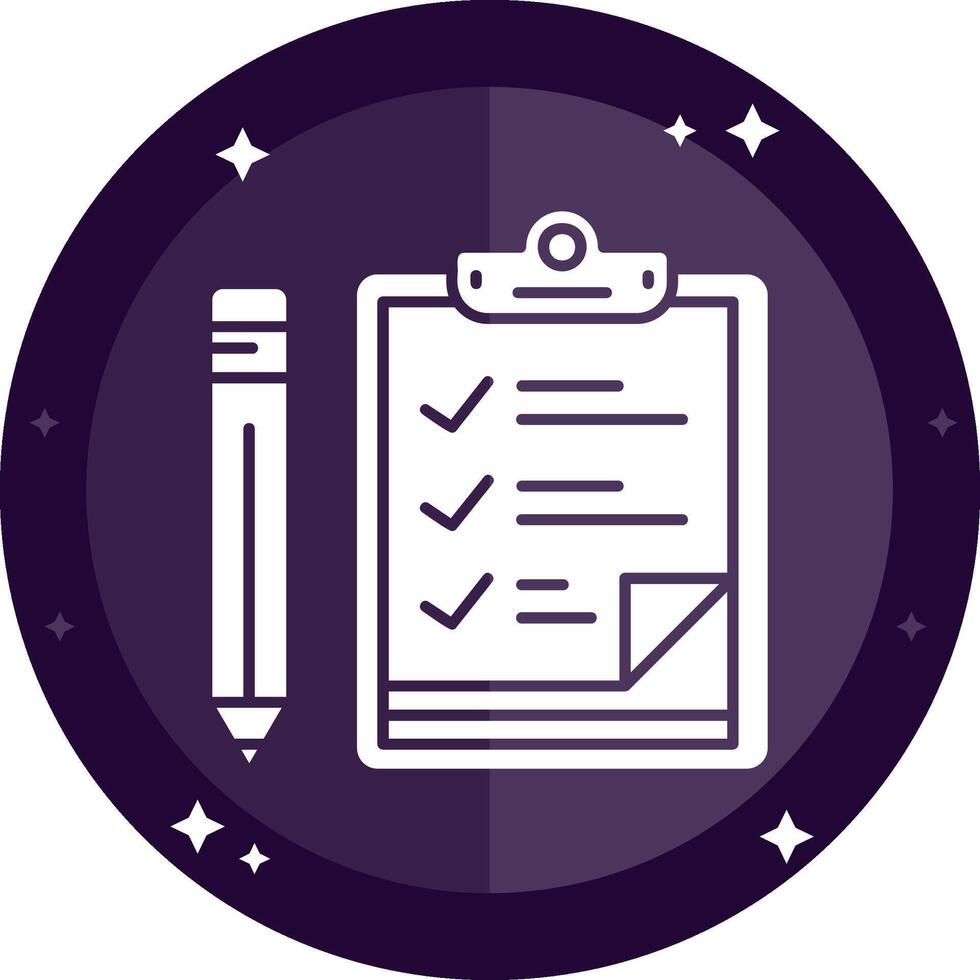 Checklist Solid badges Icon vector