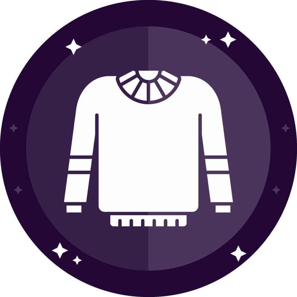 Sweater Solid badges Icon vector