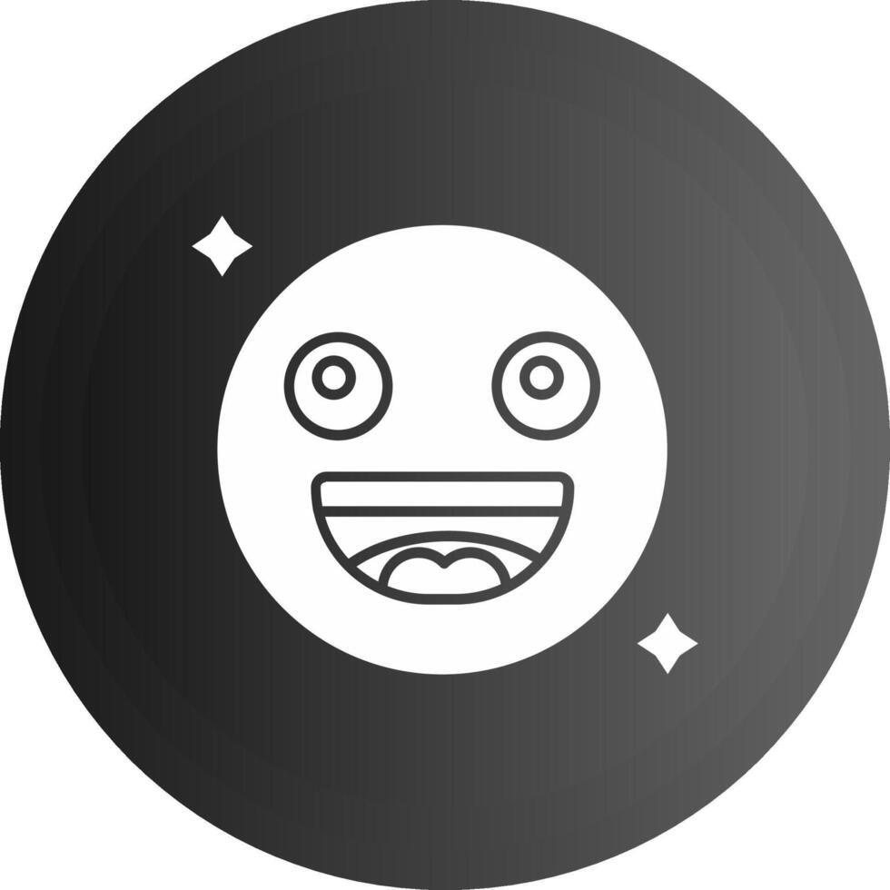 Smile Solid black Icon vector