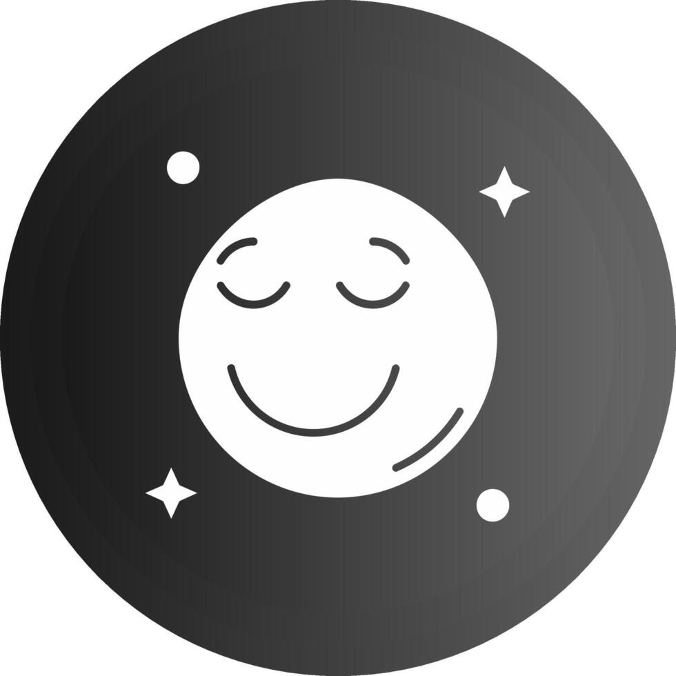 Relieved Solid black Icon vector