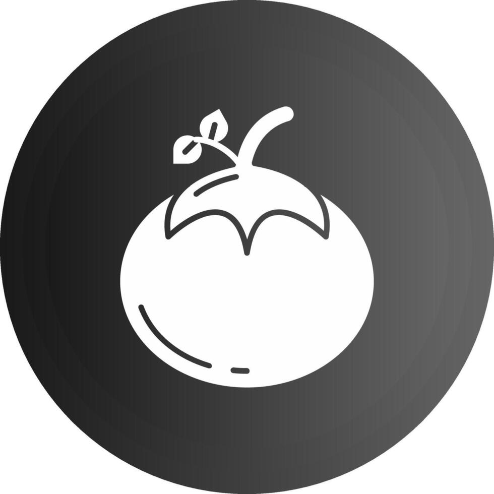 tomate sólido negro icono vector