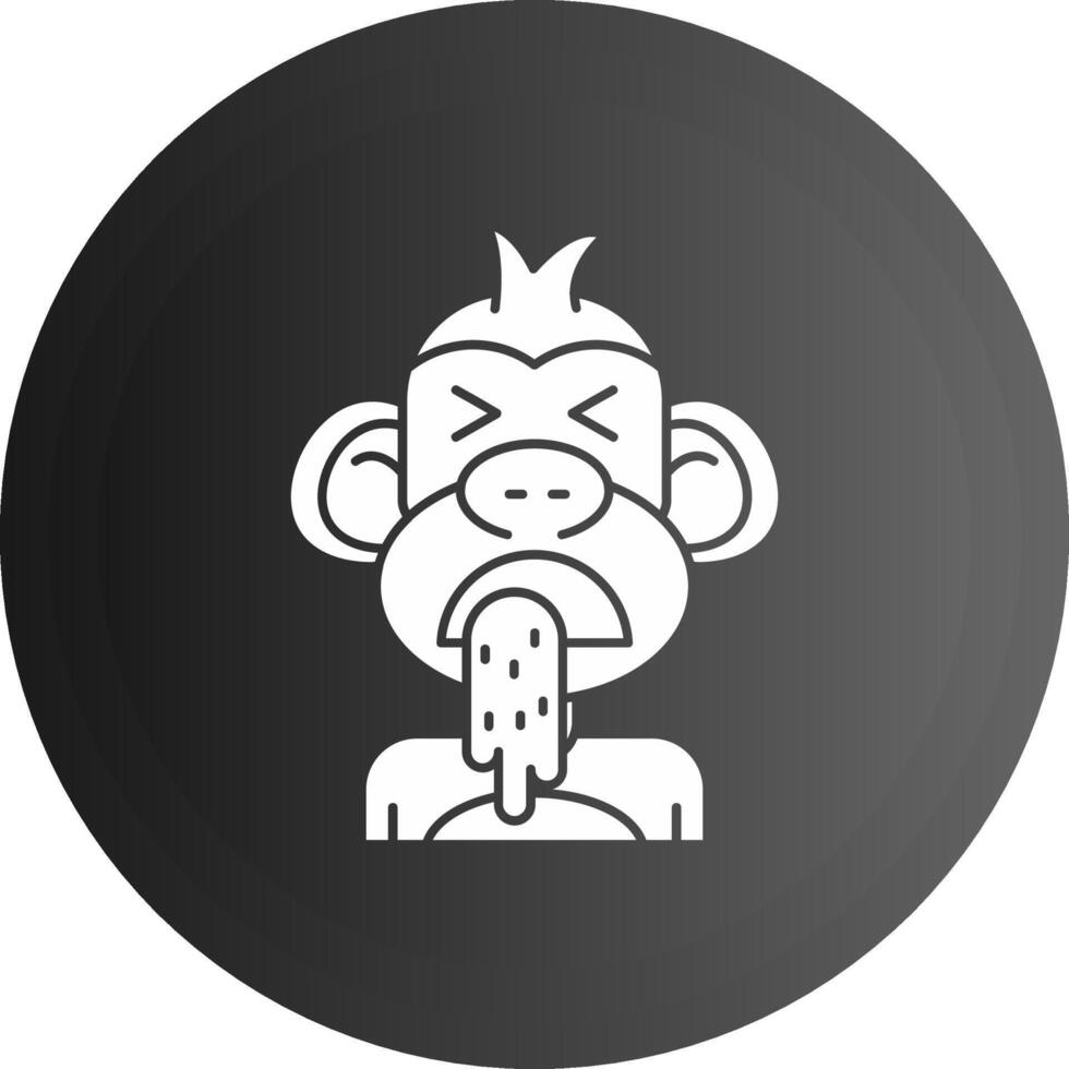 Vomit Solid black Icon vector