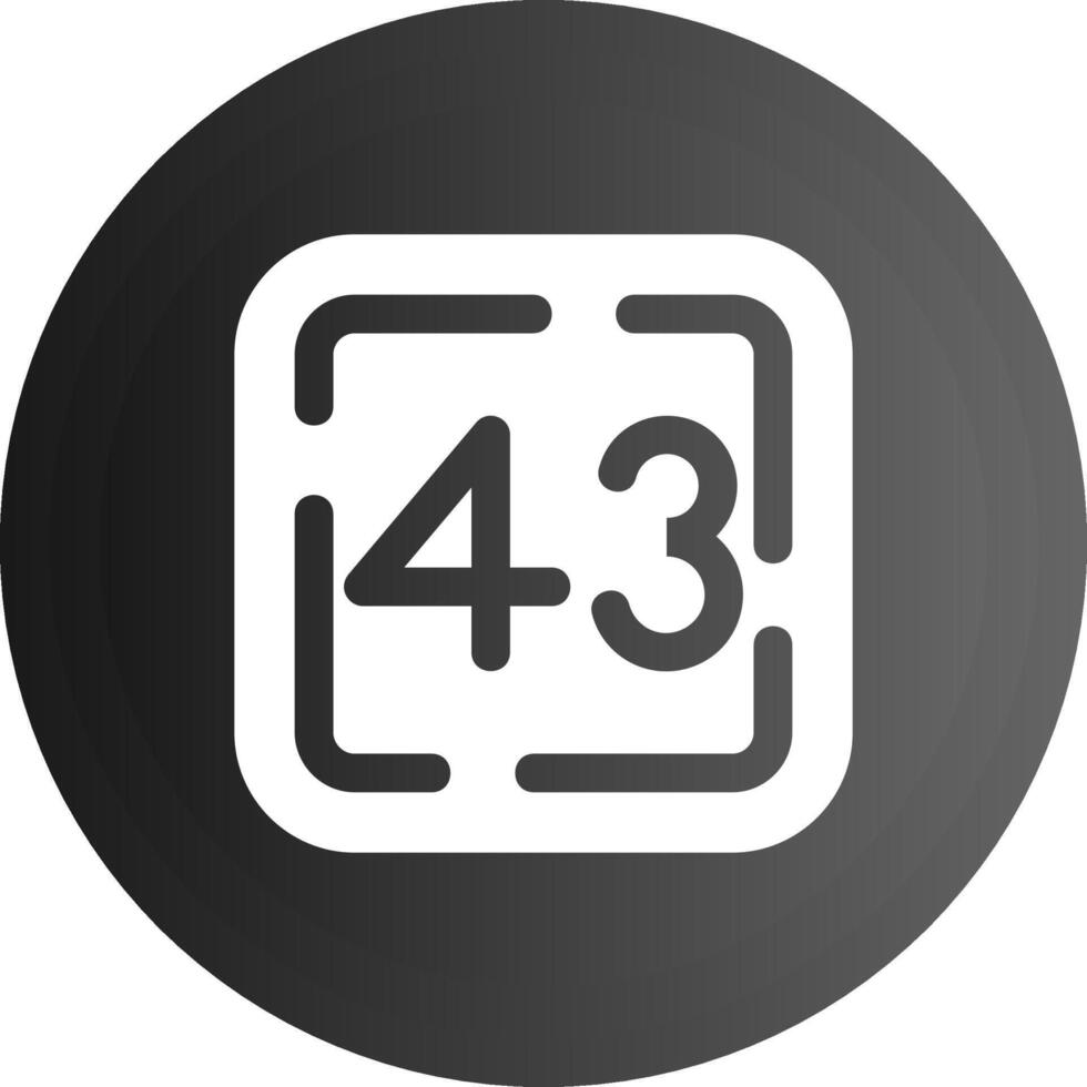 Forty Three Solid black Icon vector