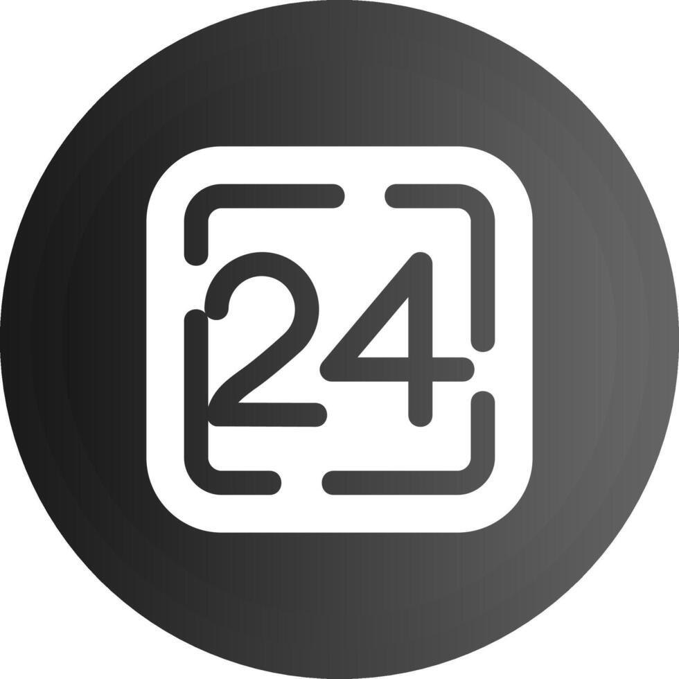 Twenty Four Solid black Icon vector