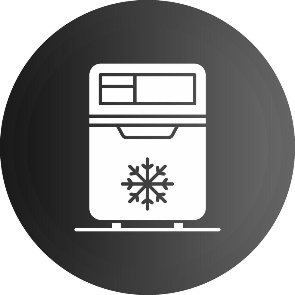 Refrigerator Solid black Icon vector