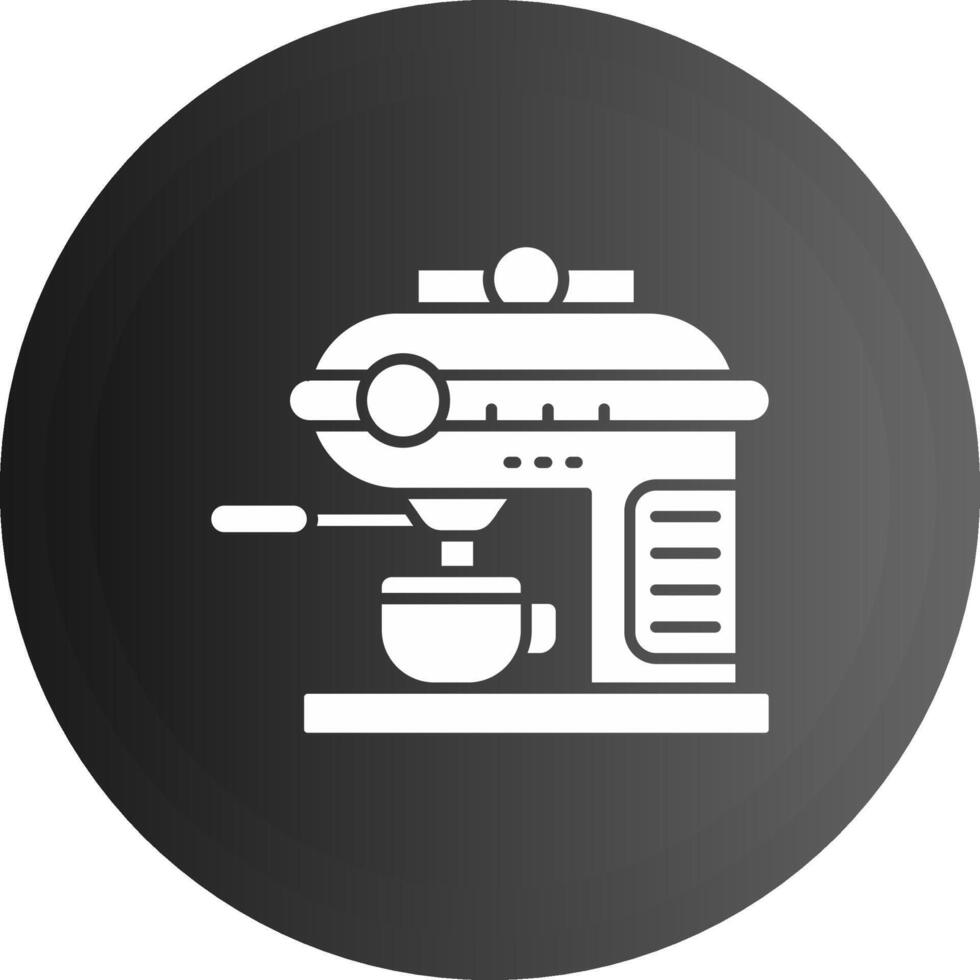 Coffee machine Solid black Icon vector