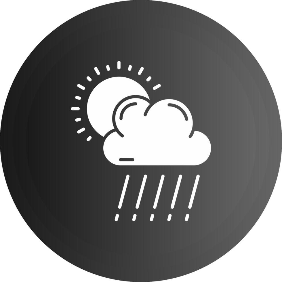 rain Solid black Icon vector