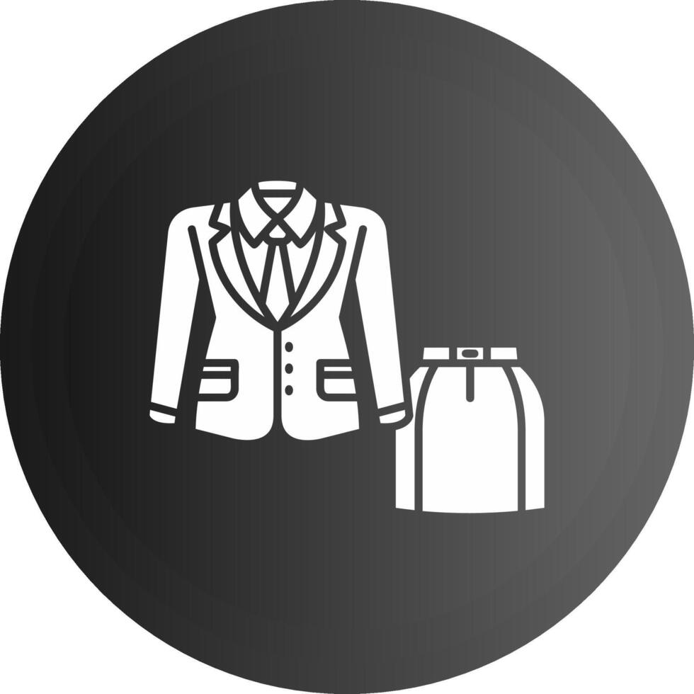 Women suit Solid black Icon vector