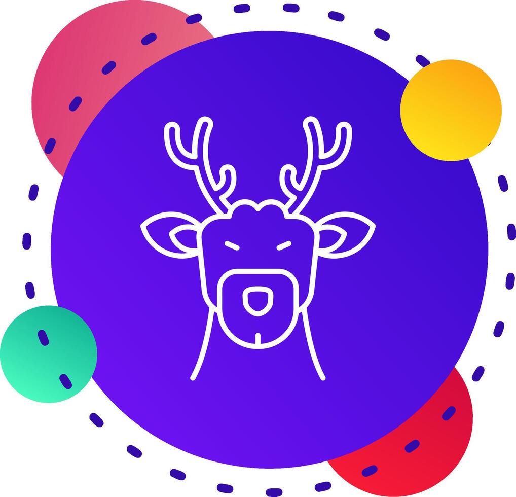 Deer Abstrat BG Icon vector