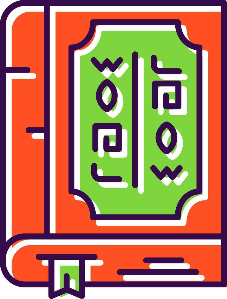 Book Filled Icon vector