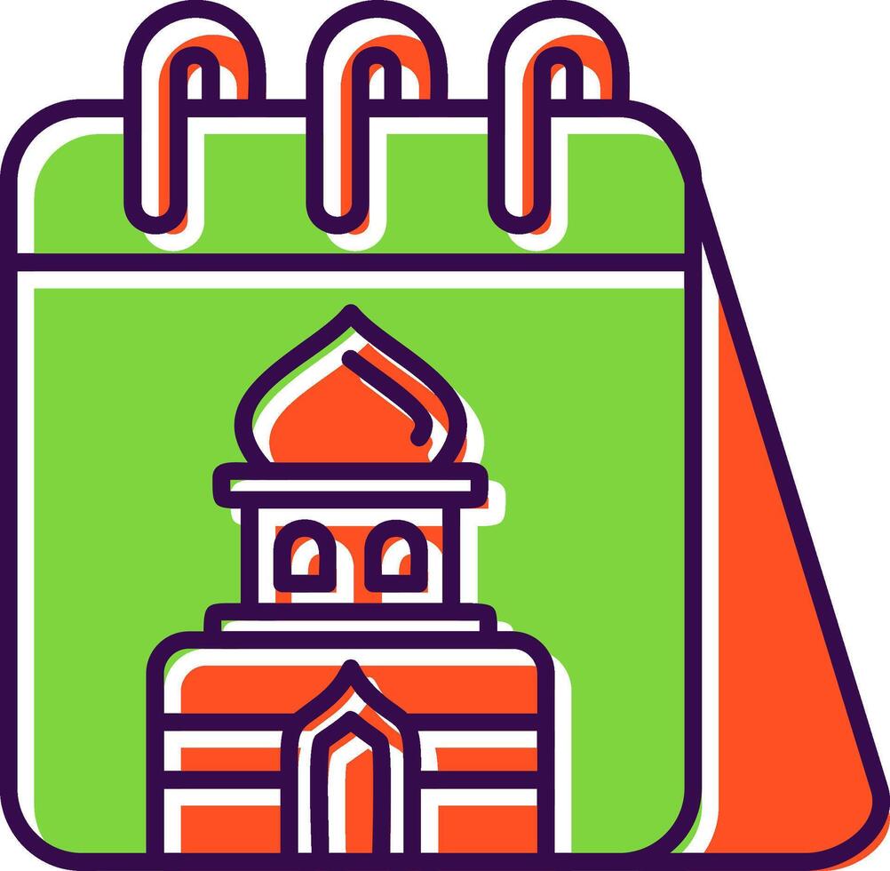 Calendar Filled Icon vector