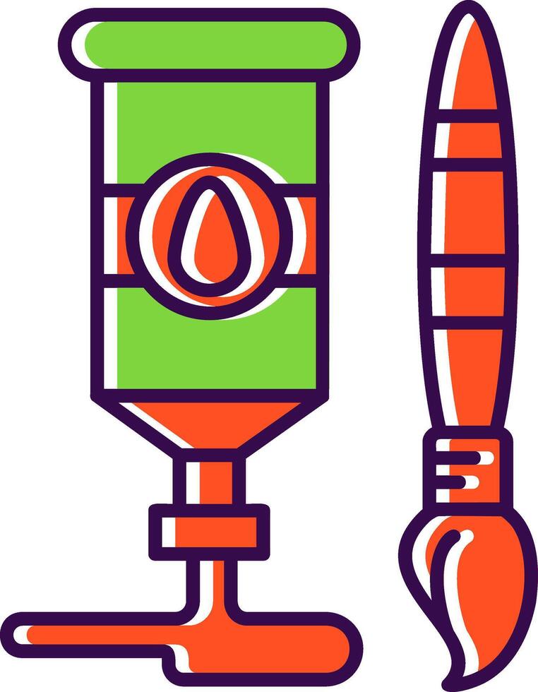 Oil paint Filled Icon vector
