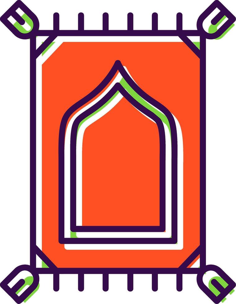 Prayer mate Filled Icon vector